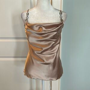 NWT. Soft gold camisole from Nicole Miller size XS